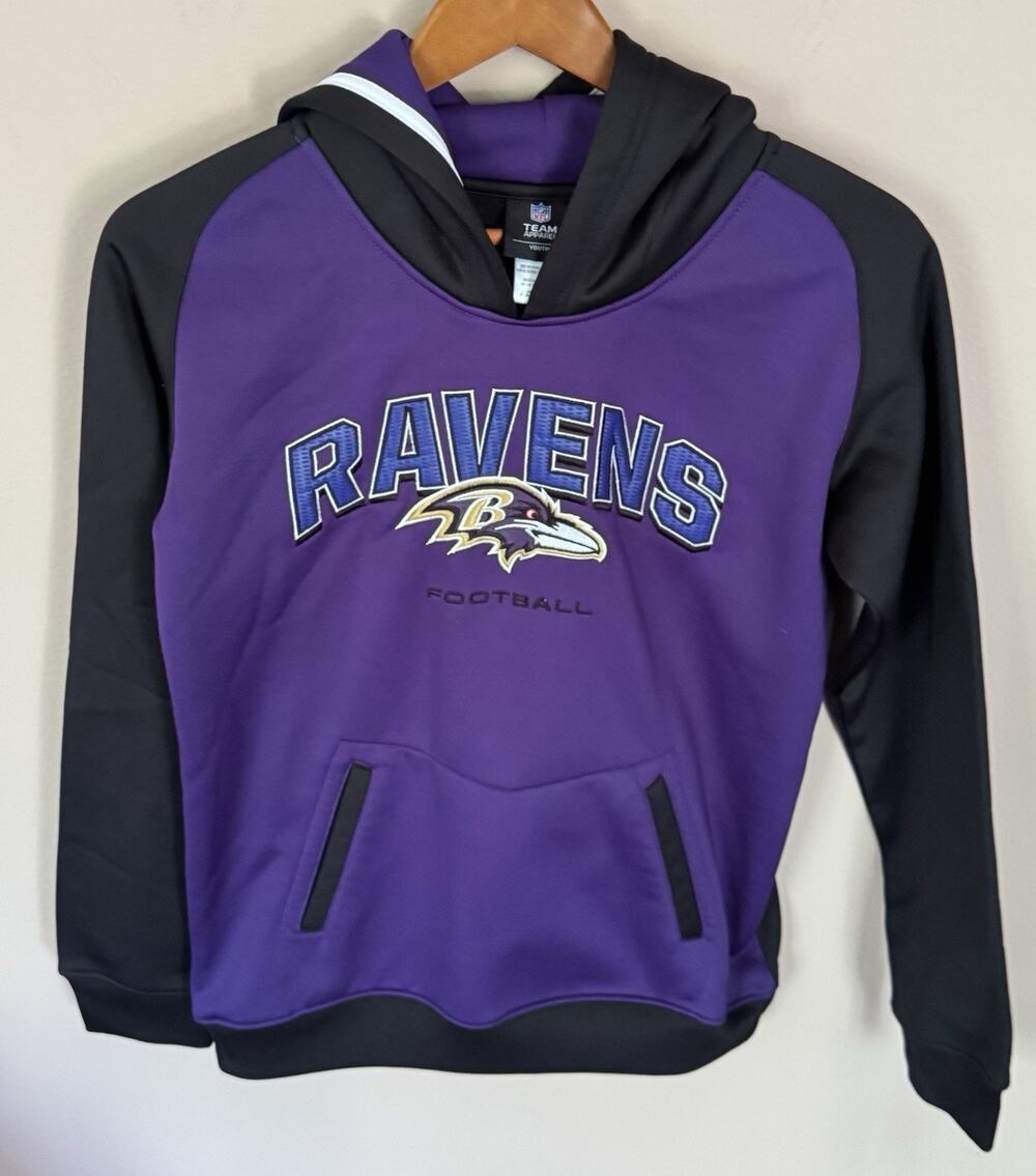 Baltimore Ravens NFL Team Apparel Youth Size Large Pullover Hoodie